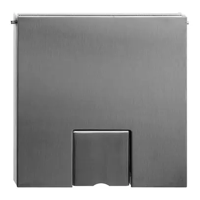 Clapet pour boîte de sol FH acier chromé poncé, nature 