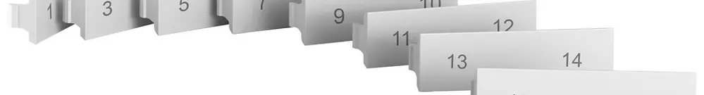 Plaquette indicatrice EDIZIO.liv SNAPFIX® kit p.sortie droite inscript.1…16 bc 