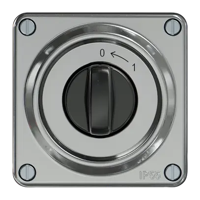 Contatto rotativo ELEMENT SNAPFIX® 1P 1C 16A 400V 0<-1 87×91mm all 