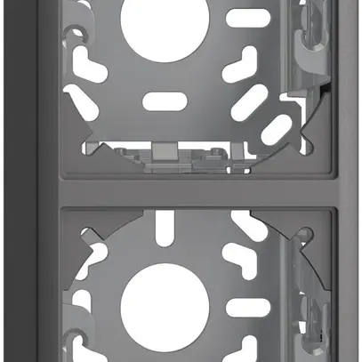 Cappa con piastra di base 2×54mm per combi. FX verticale/orizzont. grigio scuro 