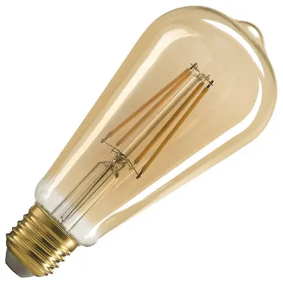 Lampe LED SLV ST64 E27 7.5W 700lm 2500K doré DIM 