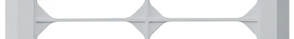Telaio di copertura INC kallysto.line 4×2 grigio chiaro 152×272mm 