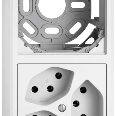Combinazione AP EDIZIO.liv SNAPFIX® 2×1 140×74mm vuoto+3×T13 bianco 
