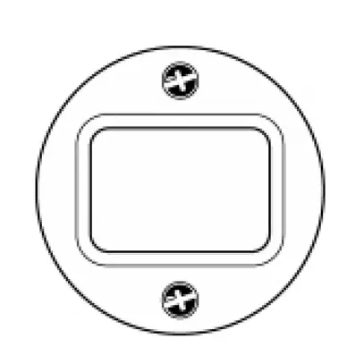 Disque frontal basico interr./poussoir blanc 