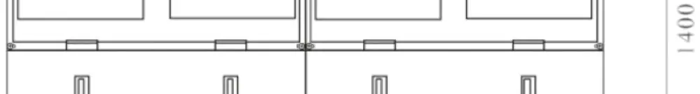 Cassetta coprimorsetti AP Hager univers 1400×1000×160mm bianco 