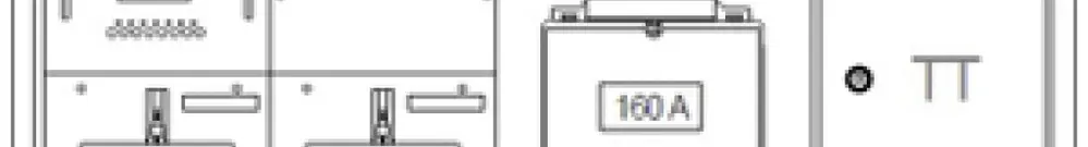UP-Zählerkasten HAG 2 Zähler 1 NKE 1 Hausanschlusskasten 1 TT 1180×880mm 