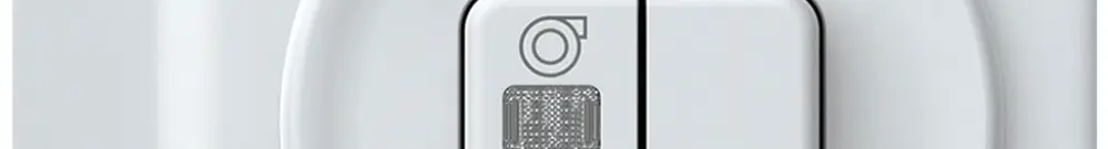 Interruttore a pulsante luminoso AP origin sch 3 + ventilatore LED 88×88×54mm bi 