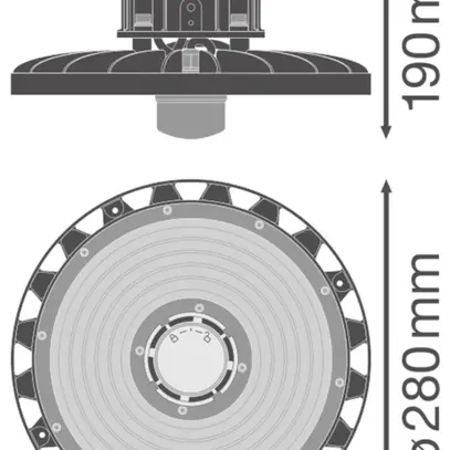 Proiettore capannone LED LDV HIGH BAY SENSOR GEN 4 87W 840 110° IP65 noir 