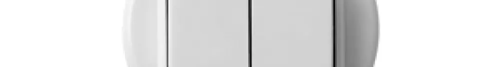 Kit front. ENC basico Ø43mm blanc pour interr.a.bouton double 