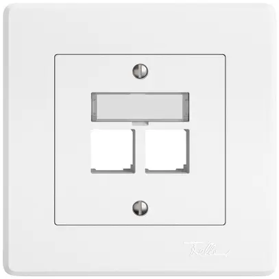 Kit de montage ENC EDIZIO.liv EASYNET S-One SNAPFIX® droit 2×RJ45 bc 