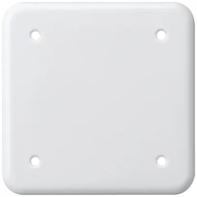 Placca di copertura basico 1×1 4 fori di fissaggio bianco 