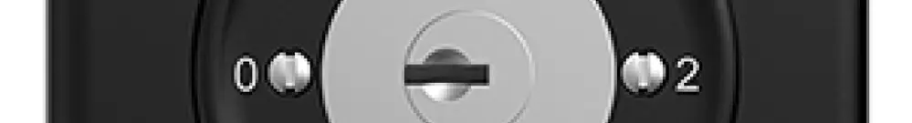 Interruttore rot.INC STANDARDdue 5/1L nero, con serratura di sicur. 