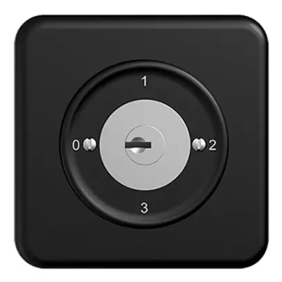 Interruttore rot.INC STANDARDdue 5/1L nero, con serratura di sicur. 