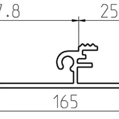 Profilo a congiungere Almatec SBG 165, 3m 