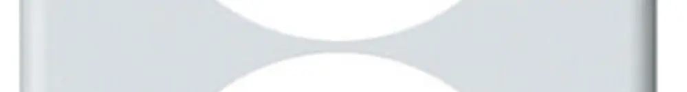 Plaque de recouvrement ENC origin 4×1 Ø58mm 92×272mm blanc 