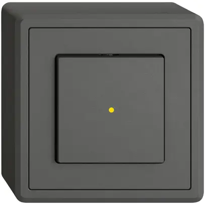 Contact à poussoir AP EDIZIO.liv SNAPFIX® ARL/1P éclairage frontal jaune grf 