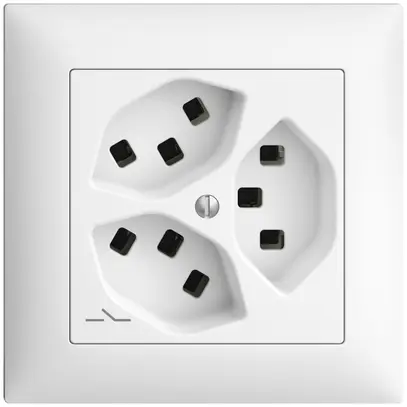Presa INC 3×T23 Feller EDIZIOdue FMI, 1×separato, morsetti a innesto, bianco 