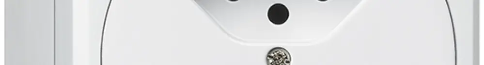 Presa AP robusto 2×tipo 13 bianco senza copercchio 