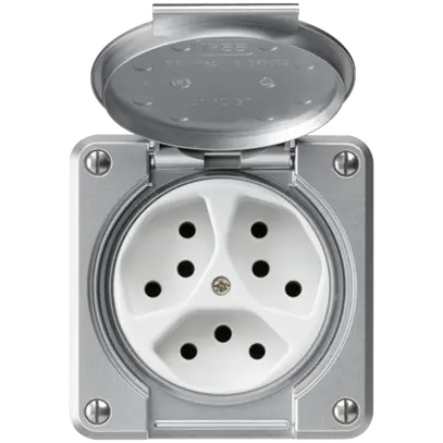 Presa INC robusto 3×tipo 13 alluminio per combinazione 
