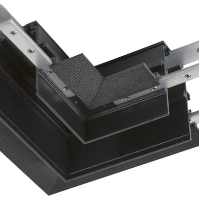 Raccordo a L SLV 48V TRACK alluminio 95×95×46.9mm profondo destra nero 