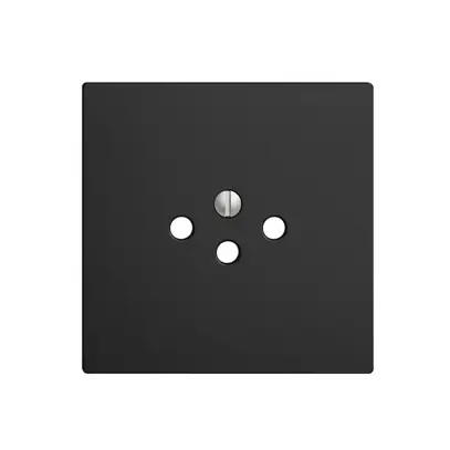 Plaque frontale EDIZIOdue T12 noir pour prise 