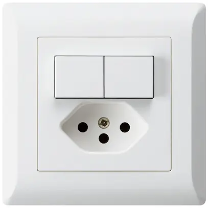 Combinazione INC 2×A-R/1P+T13 bianco kallysto.line con protezione bambini 