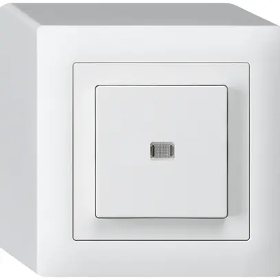 Interrupteur poussoir lumineux AP kallysto 3/2L blanc 