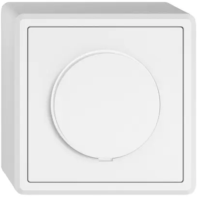AP-Dimmer EDIZIO.liv SNAPFIX® bel.ws Phasenanschnitt 40…600W/40…600VA ws 