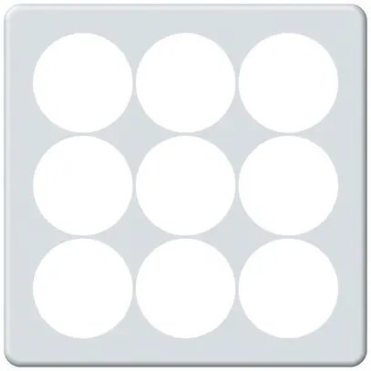 Plaque de recouvrement ENC origin 3×3 Ø58mm 212×212mm blanc 