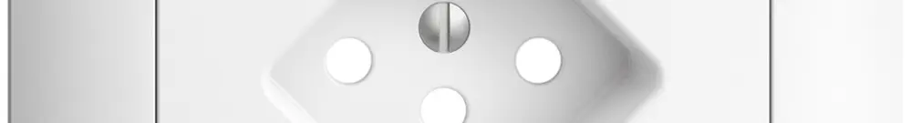 Kit frontale EDIZIOdue per presa FI FMI, T13, bianco 