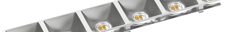 Module réflecteur LED Sylvania Otao Linear 3000/4000K 80° 285×50mm argent 4 pcs 