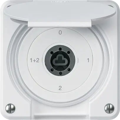 Interruttore a chiave INC robusto IP55 copertura senza cilindro S1/1P bi combi 