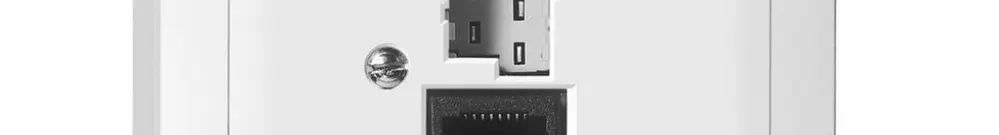 Presa AP SIDUS A T+T/1×RJ45 bianco lucido 