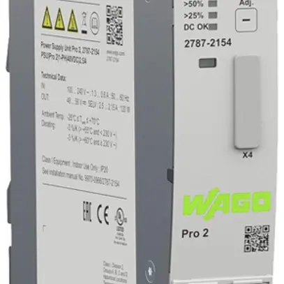 Alimentation INC WAGO Pro 2 90…264V 130…373V 48…56V 2.5A 120W 2UM 