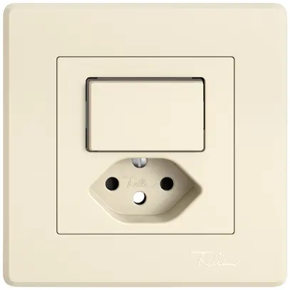 Kit di montaggio INC EDIZIO.liv SNAPFIX® combi.T13 1 tasto lent.lat.shutter cr 