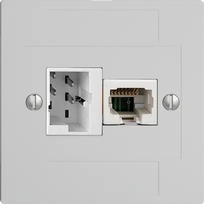 Scatola INC 1×TT,1×RJ45/u 4P EDIZIOdue ITplus ITM grigio chiaro 