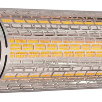 Radiateurs infrarouges MARS, 2kW 230V 2.5kg 65m³ 78×12.6×13.6cm argent 