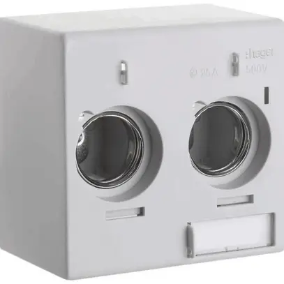 Portafusibile AP weber.uniline 2×25A DIN2 con copertura e fissaggio rapido 