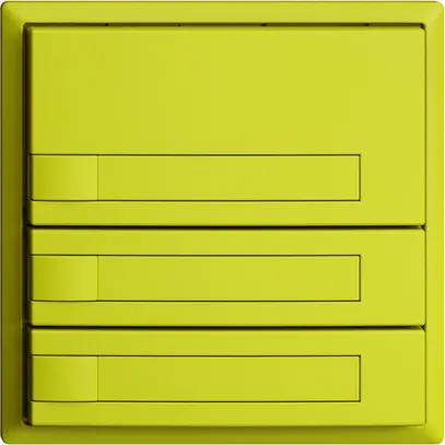Poussoir ENC KNX 3× EDIZIOdue lemon RGB sans LED avec insert papier 