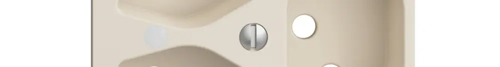 Kit frontal EDIZIOdue crema 60×60mm 3×T13, lentille, 