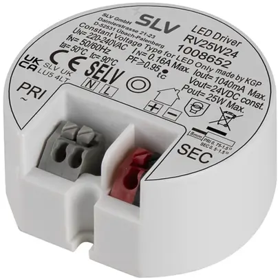 Alimentation LED SLV 25W 24V 1040mA ON/OFF Ø55×25mm 
