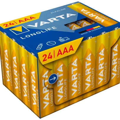 Batterie VARTA Consumer Longlife AAA alcaline manganèse 1.5V boîte à 24 pièces 