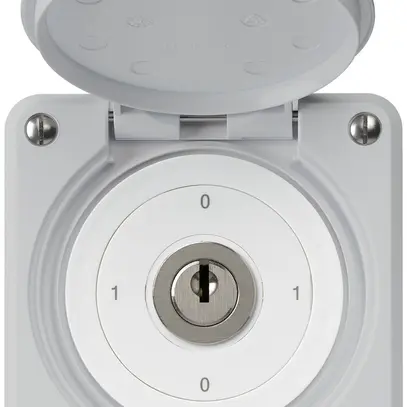 Interrupteur à clé ENC robusto IP55 avec clapet S0/2P gris 