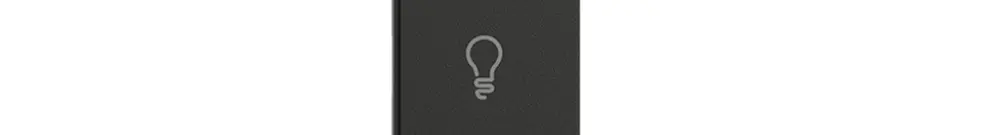 UP-Taste 1/2 horiz. Edue Wiser Symbol Licht schwarz 