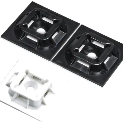 Zoccolo per fascetta Panduit autoadesivo, 25.4×25.4×4.2mm, bianco 