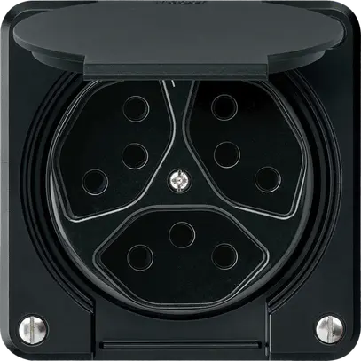 Presa INC robusto 3×tipo 13/1 nero per combinazione 