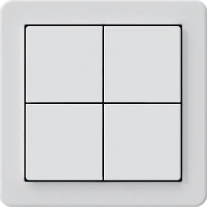 Poussoir KNX Hager BA basico A quadruple 58×58mm blanc 