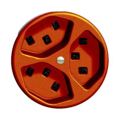 Prise FH 3×T23 16A orange, avec bornes enf. 