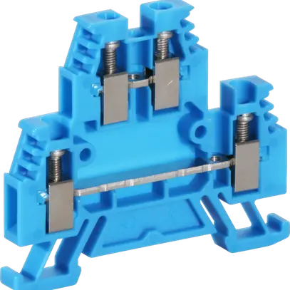 Morsetto di passaggio componibile Woertz 0.5…4mm² 32A 500V vite 2×2 DIN 35mm bl 