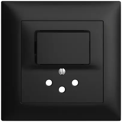 UP-Frontset, EDIZIOdue schwarz 88×88mm für KK mit 1 Taste+T12 
